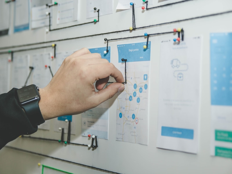 A delivery team reviewing a project plan together